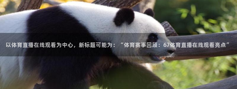 以体育直播在线观看为中心，新标题可能为：“体育赛事回顾：67体育直播在线观看亮点”