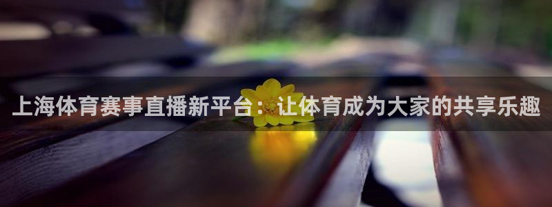 上海体育赛事直播新平台：让体育成为大家的共享乐趣